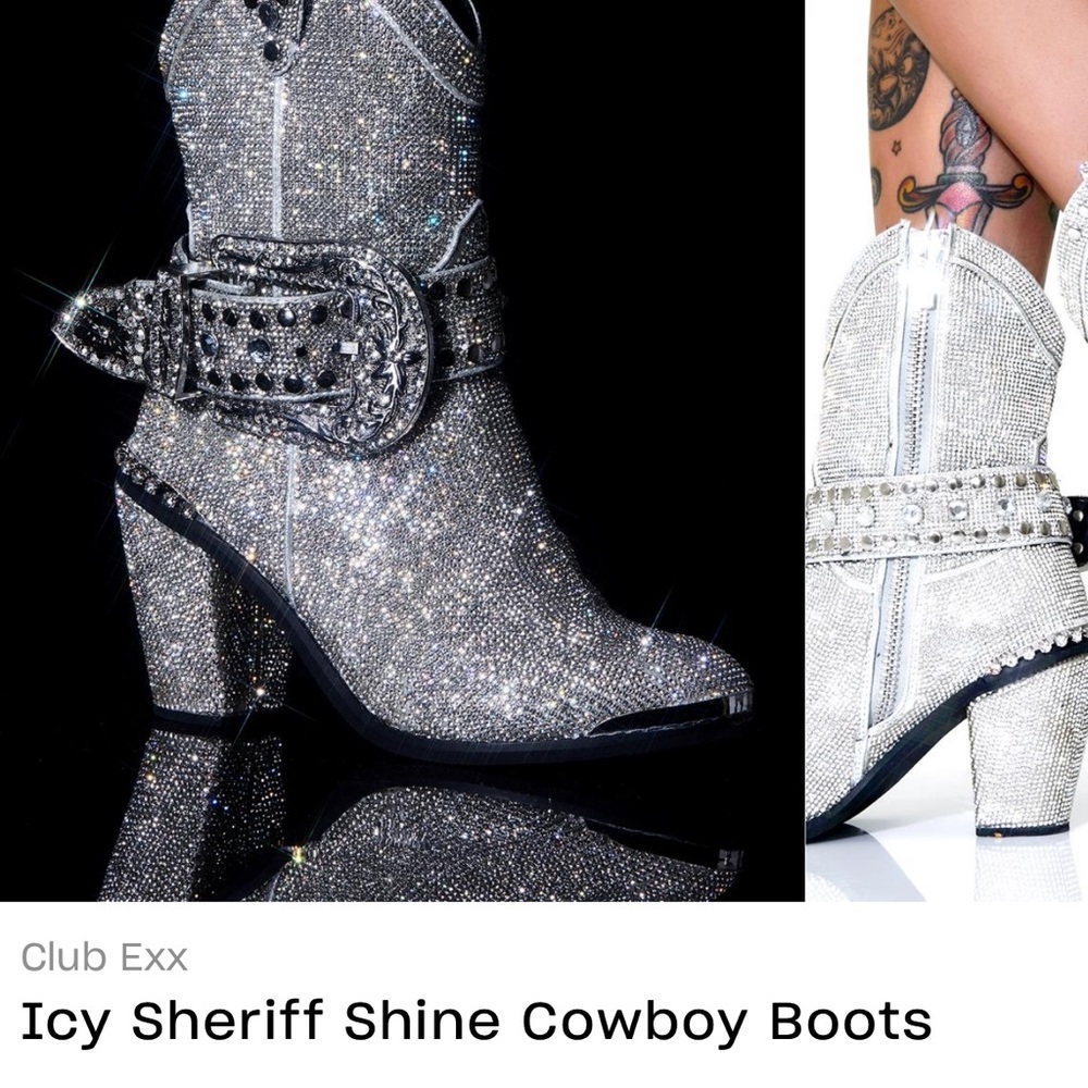 Club Exx icy sheriff cowgirl boots